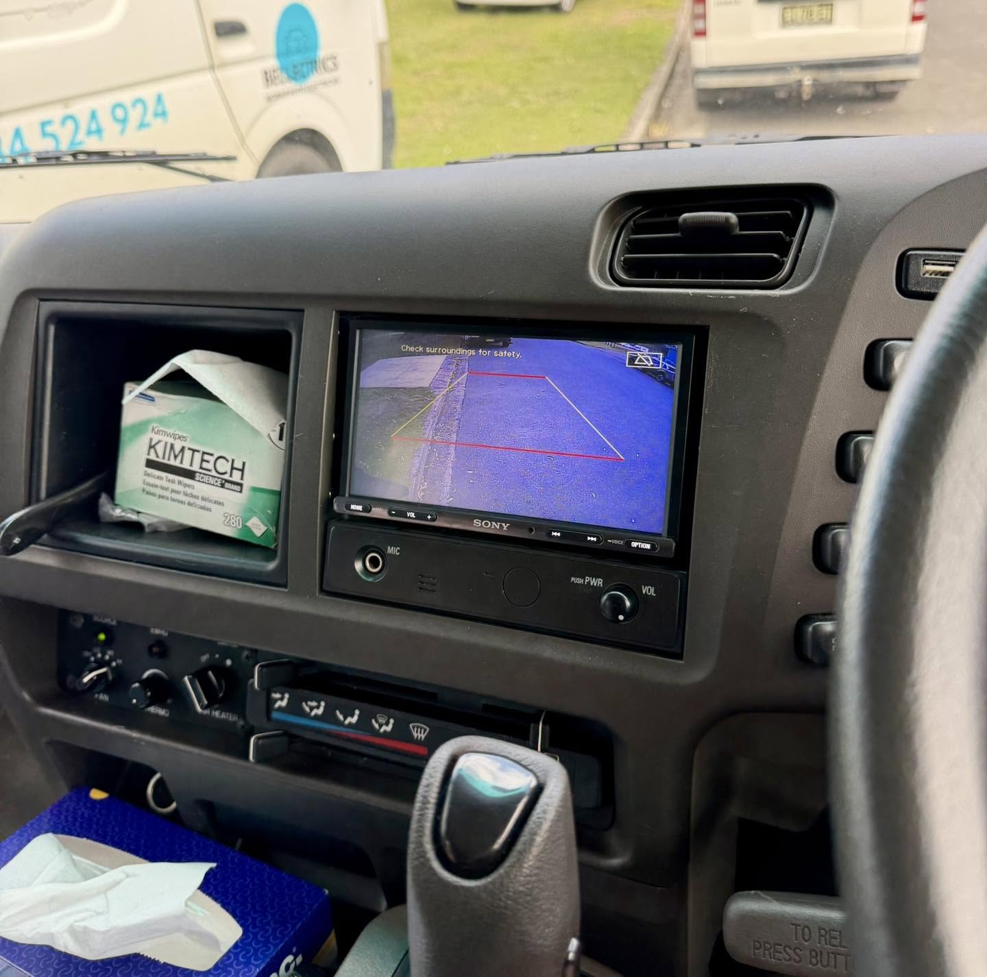 Reversing camera view showing on a newly fitted head unit